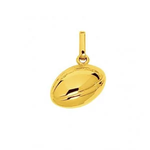 18 carat gold rugby pendant