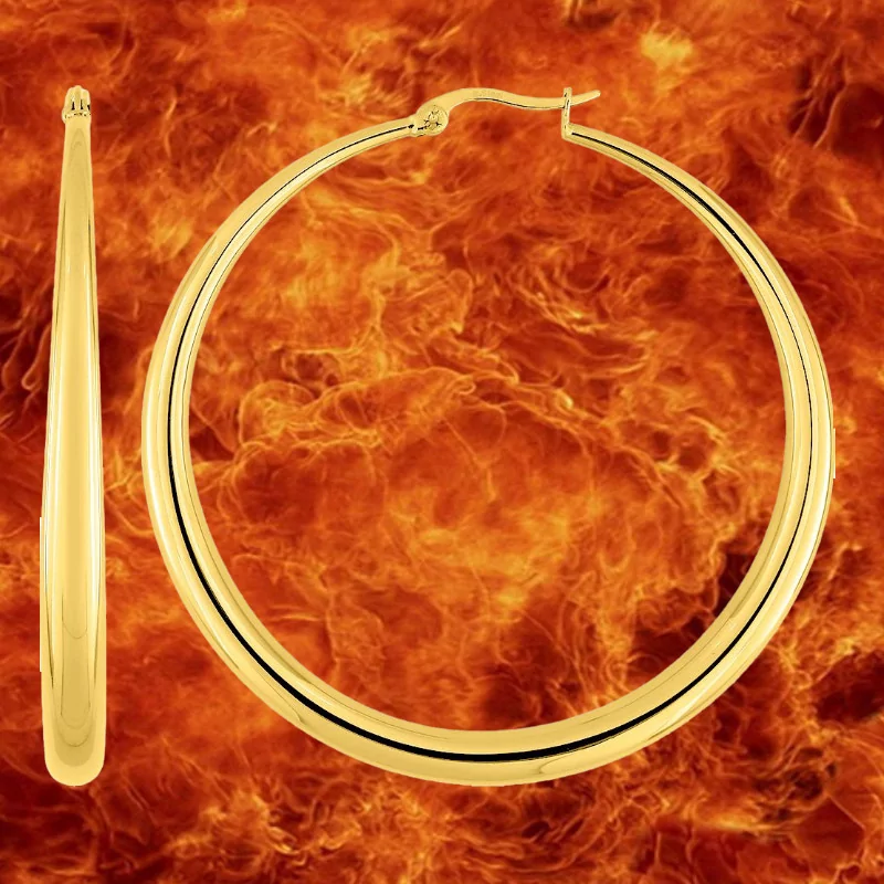 60mm Stainless Steel Hoop Earrings