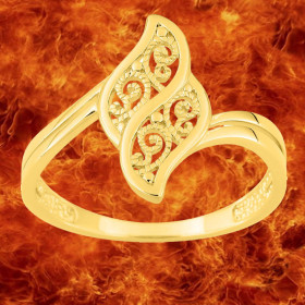 Mahoran Filigree Ring Gold-Plated
