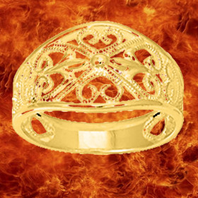 Bague filigrane Mahorais Plaqué Or