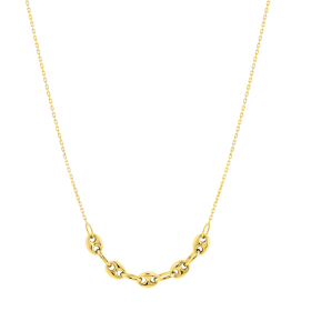 Coffee Bean Necklace, 9 Carat Yellow Gold