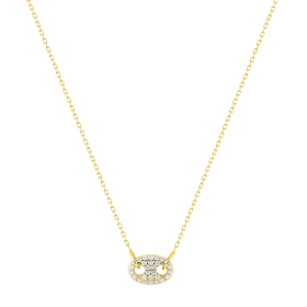 Coffee Bean Necklace in Yellow Gold 9 Carats