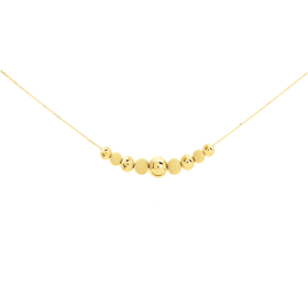 Necklace Balls Center 8mm Sparkling 18 Carat Gold