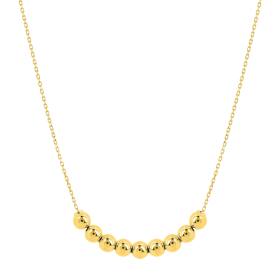 4mm Yellow Gold 9 Carat Beaded Necklace