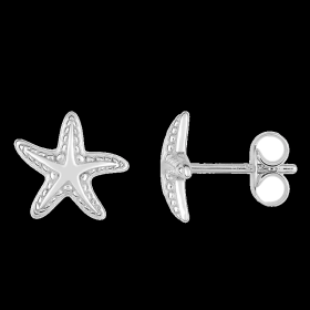 Silver Starfish Earrings