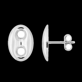 Boucle d'oreilles Grain Café Argent