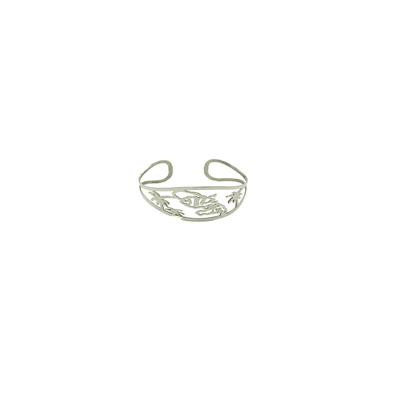 Bracelet jonc en acier doré carte Martinique 972 bijouxcreoles.com Bracelet jonc en acier doré carte Martinique 972 bijouxcreoles.com