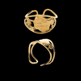 Reunion Island Map Stainless Steel Ring