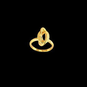 Knotted Rope Rings, Small Size, Gold-Plated