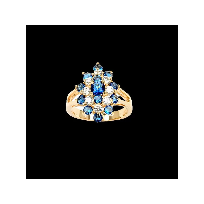 Gold-plated ring, Marquise design, OZ
