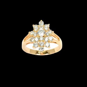 Gold-plated ring, Marquise design, OZ