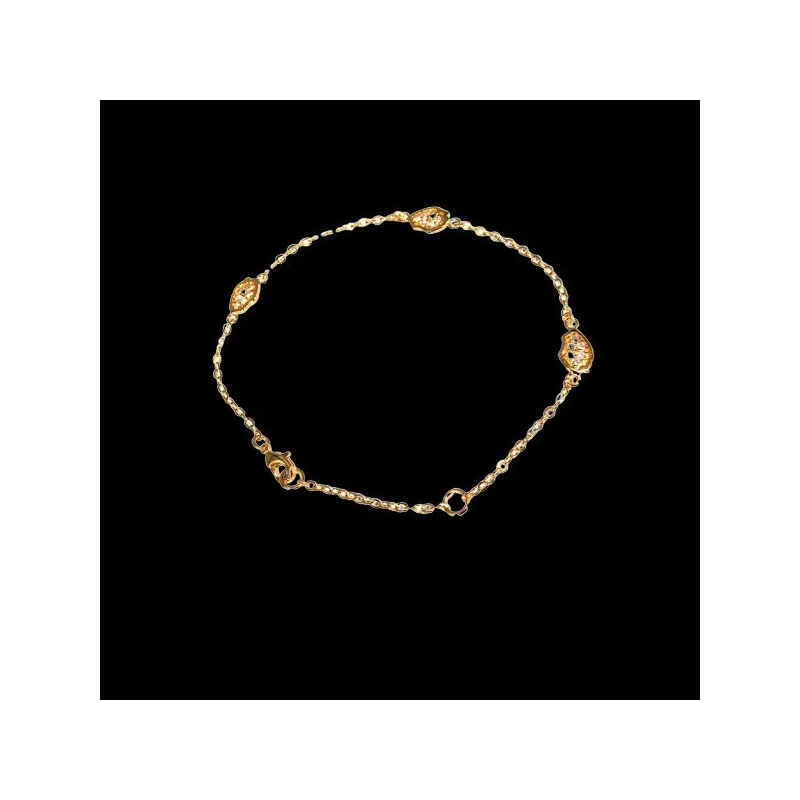 Bracelet Plaqué Or Île la Réunion bijouxcreoles.com