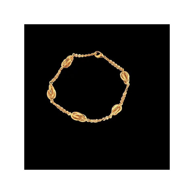 Bracelet Graines Forçat Plaqué Or bijouxcreoles.com