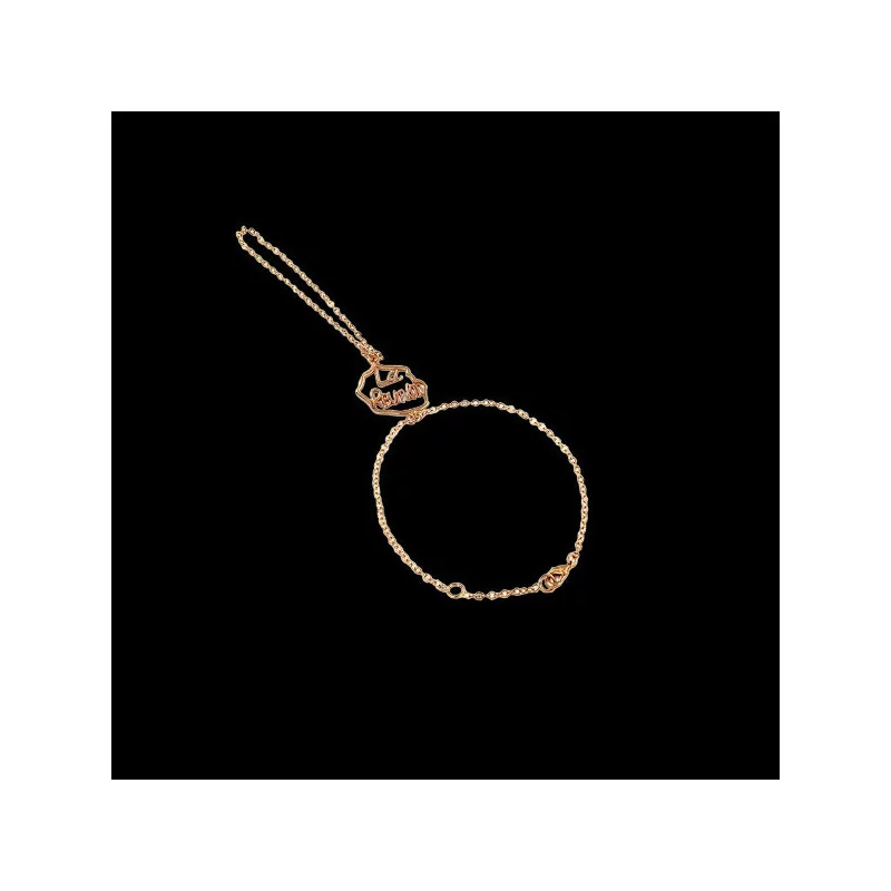 Chaine de Main Ajourée Cartes Plaqué Or bijouxcreoles.com