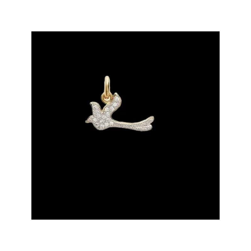 Gold-Plated Pendant The Madagascar Paradise Flycatcher