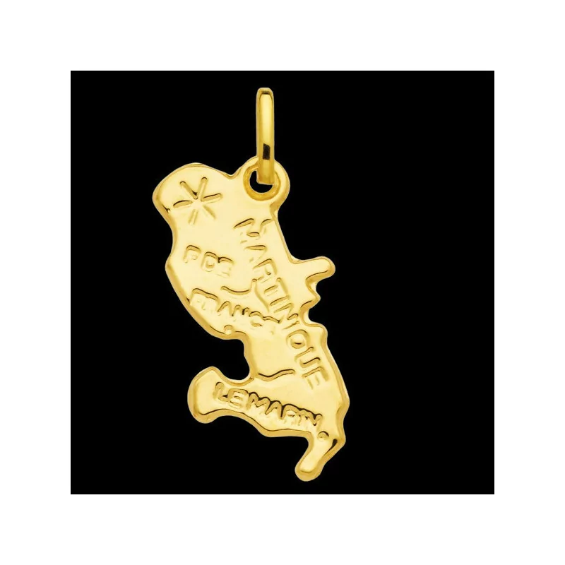 Pendant Martinique Map PM Gold