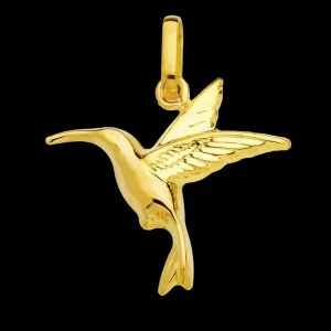 Pendentif  Colibri Bate Or