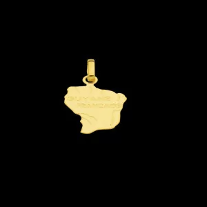 Pendentif Carte Guyane or