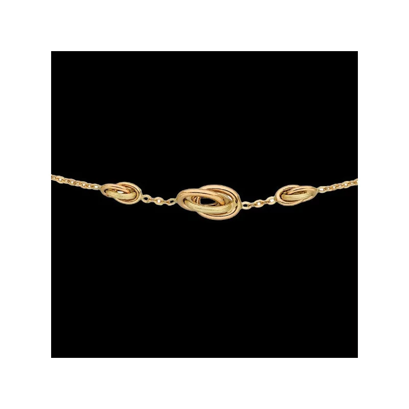 Collier Or 18 Carats Forçats Noeuds bijouxcreoles.com