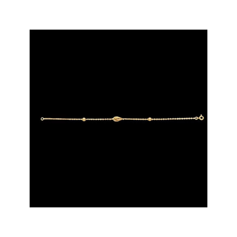 Gold Bracelet Forcat with 1 Seed and 2 Beads