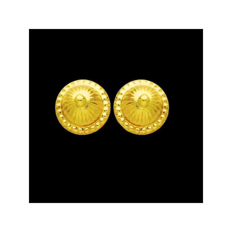 Boucles d'Oreilles Or 18 carat BOULES CHOUX bijouxcreoles.com