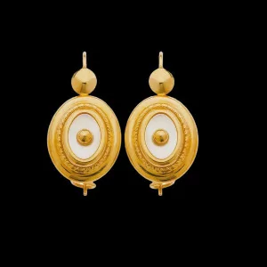 Boucles d'oreilles grain café Or jaune OZ 9 Carats bijouxcreoles.com