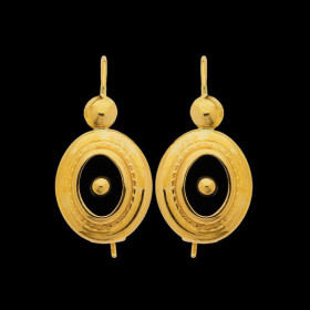 Boucles d'Oreilles ONYX 2 GRIFFES SABLAISE