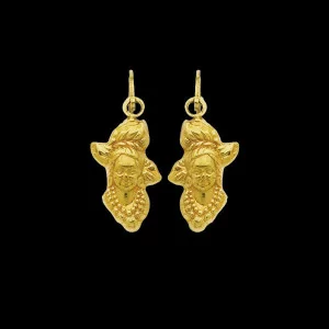 Boucle D'Oreille Pendant Grenat Chute or bijouxcreoles.com