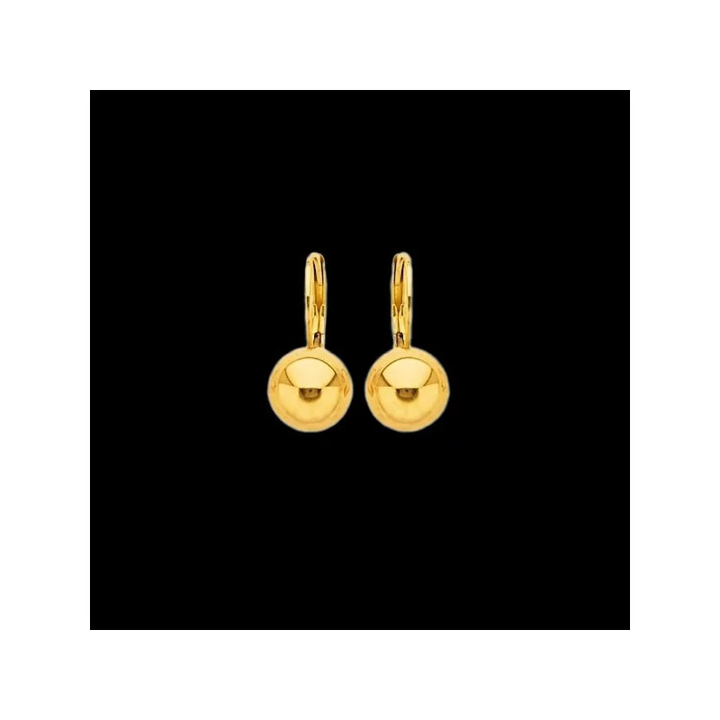 Boucles d'Oreilles Or 18 Carats BOULE bijouxcreoles.com