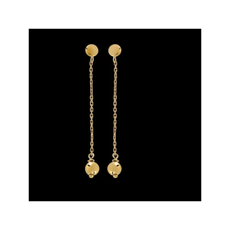 18 Carat Gold Earring with Ball Pendant 18 Carat Gold Earring with Ball Pendant