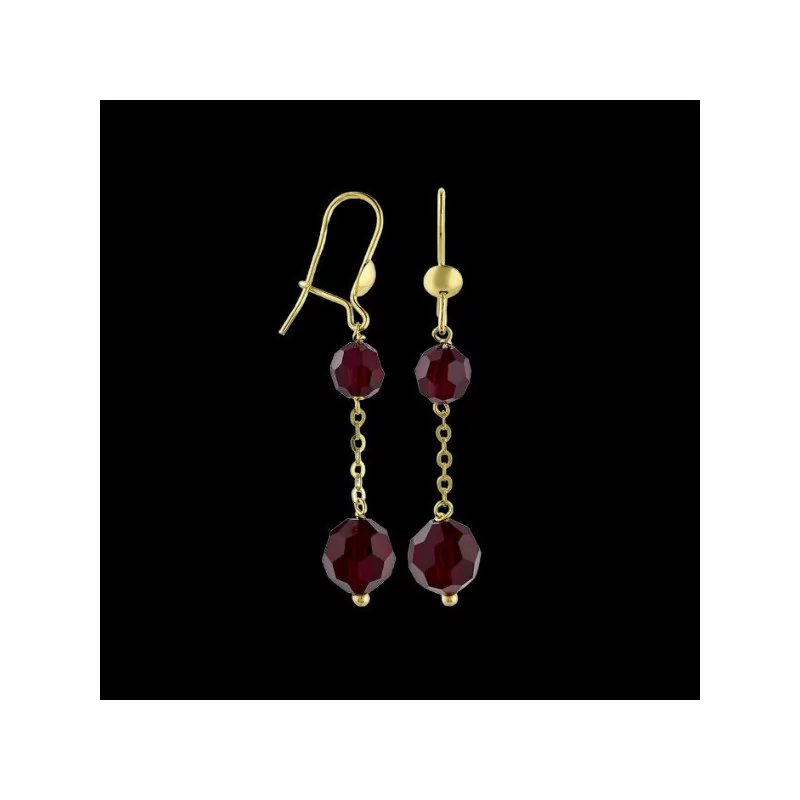 Pendant Earring Ball & Garnet