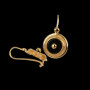 Boucles d'oreilles onyx Dé Plaqué Or