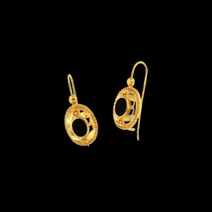 Boucles d'oreilles Créoles Onyx Ajouré bijouxcreoles.com