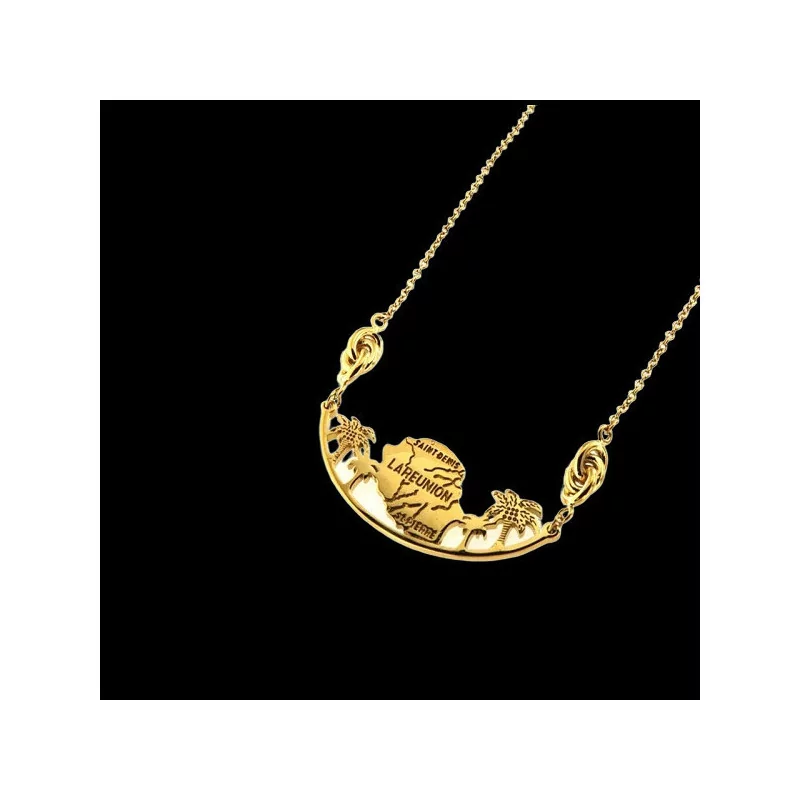 Collier Réunion forçat Doré fantaisie bijouxcreoles.com