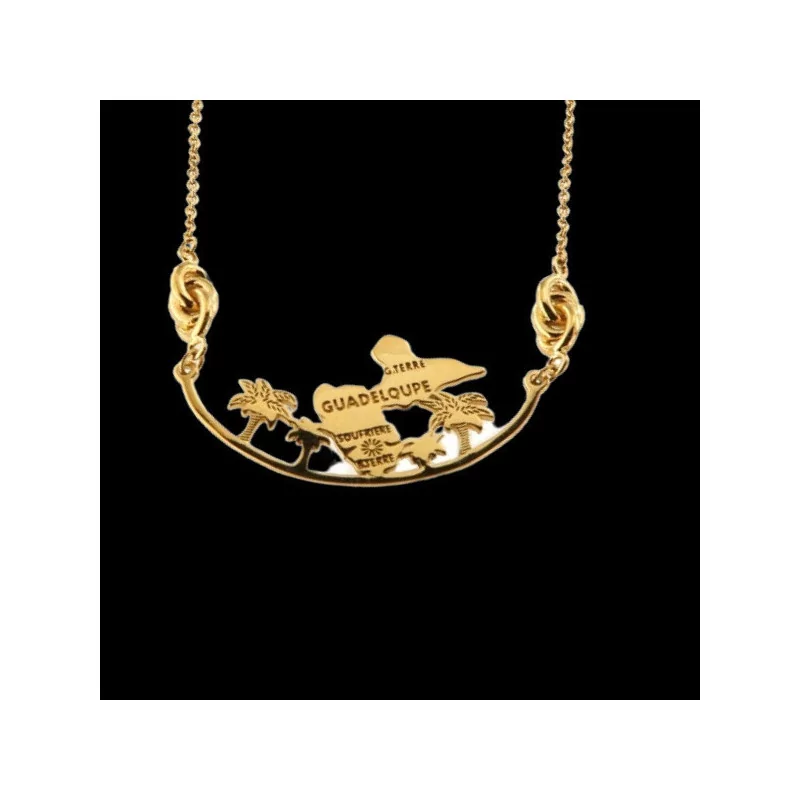 Guadeloupe gold fancy link necklace