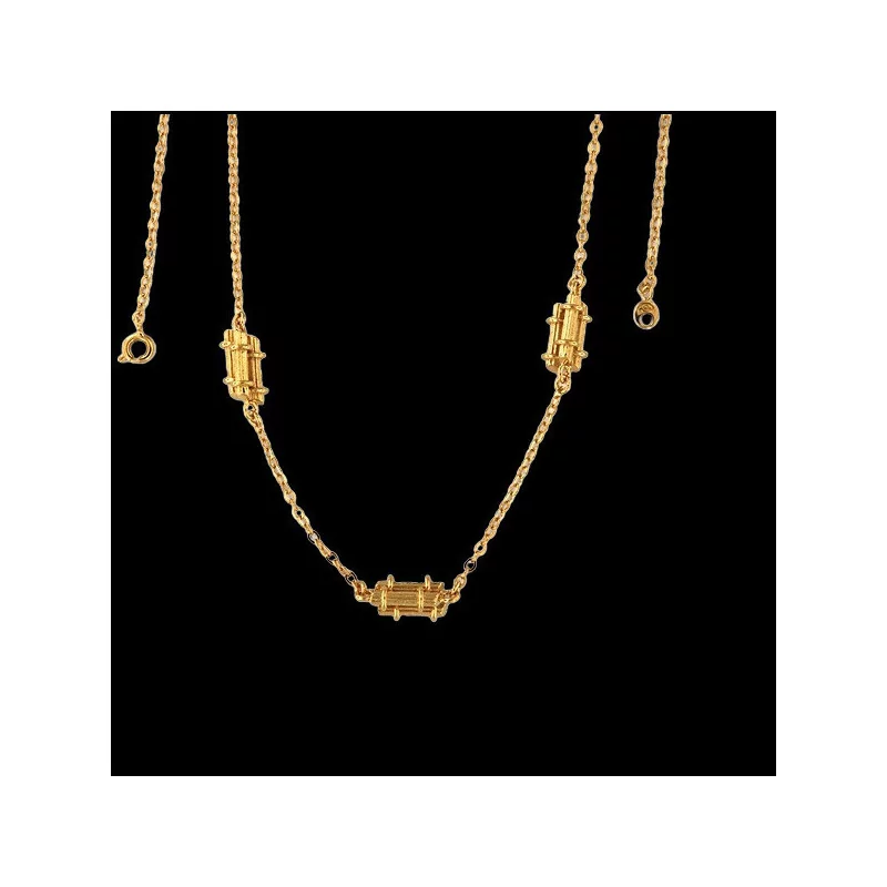 Sugar Cane Bundle Gold-Plated Necklace
