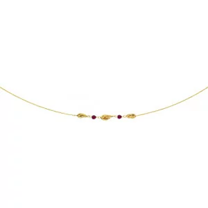 Collier Graine de Café Or jaune OZ 9 Carats bijouxcreoles.com