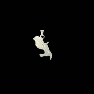 Silver pendant in the shape of a map of the islands
