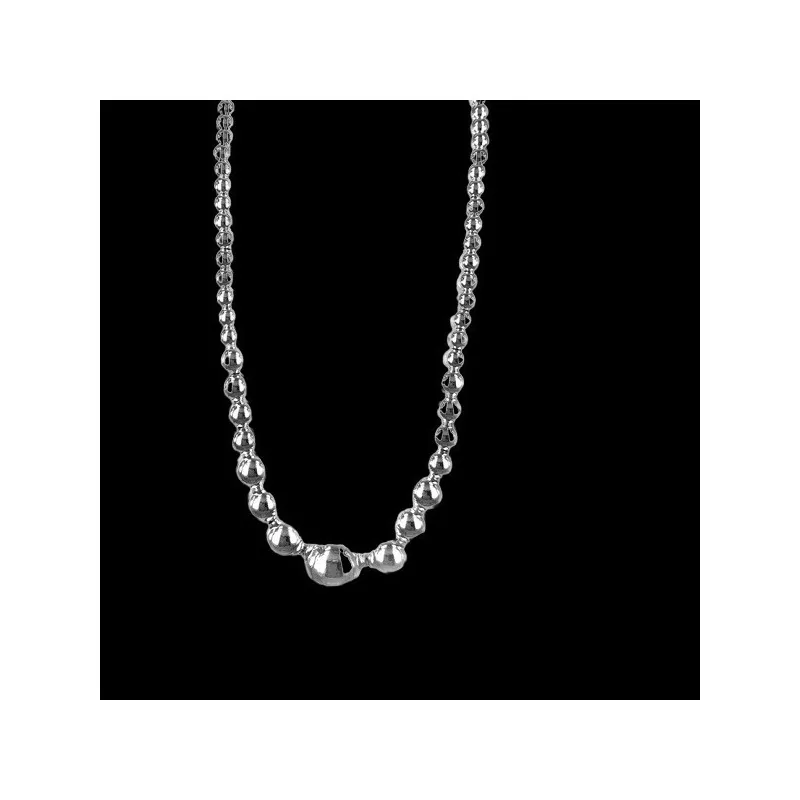Collier Argent Boules en chute Dégradées bijouxcreoles.com