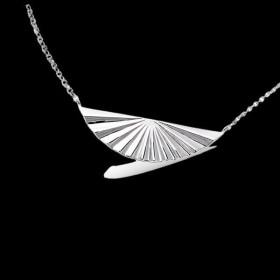 Collier Argent Éventail Lisse