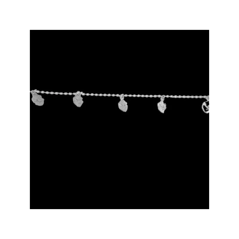 Bracelet Argent La Réunion 5 Eléments bijouxcreoles.com