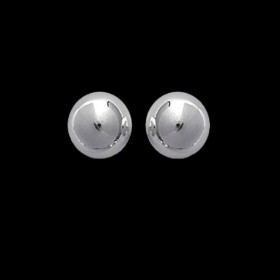 Boucles d'oreilles Argent Clou Boules rhodiées
