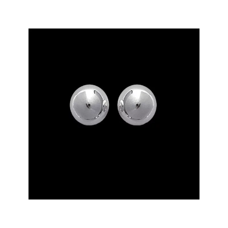 Boucles d'oreilles Argent Clou Boules rhodiées bijouxcreoles.com