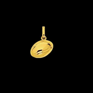 18 carat gold rugby pendant