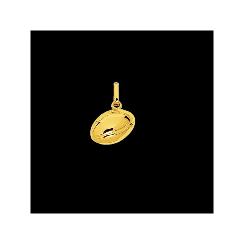 18 carat gold rugby pendant
