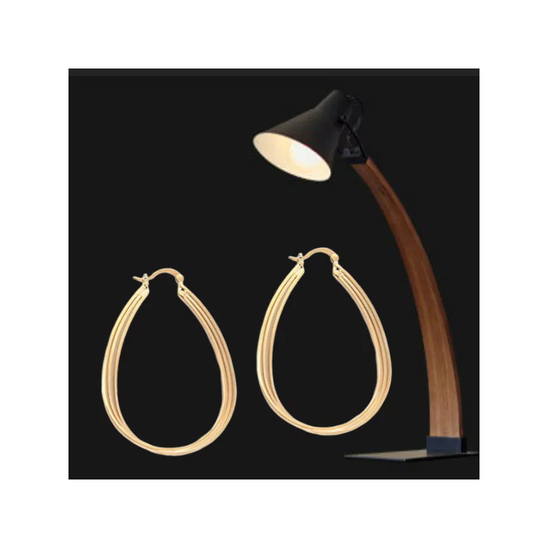 Créole Ovale 3 Fils GM Plaqué Or bijouxcreoles.com